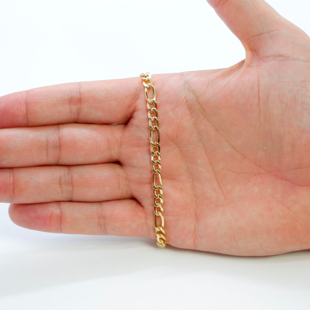 Pulsera Esclava Figaro 4.4mm 14k
