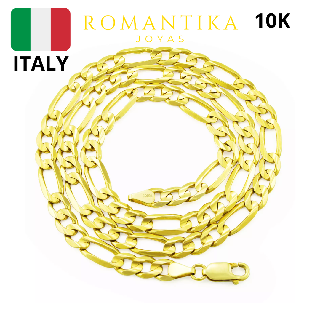 Cadena Figaro 4mm 10k