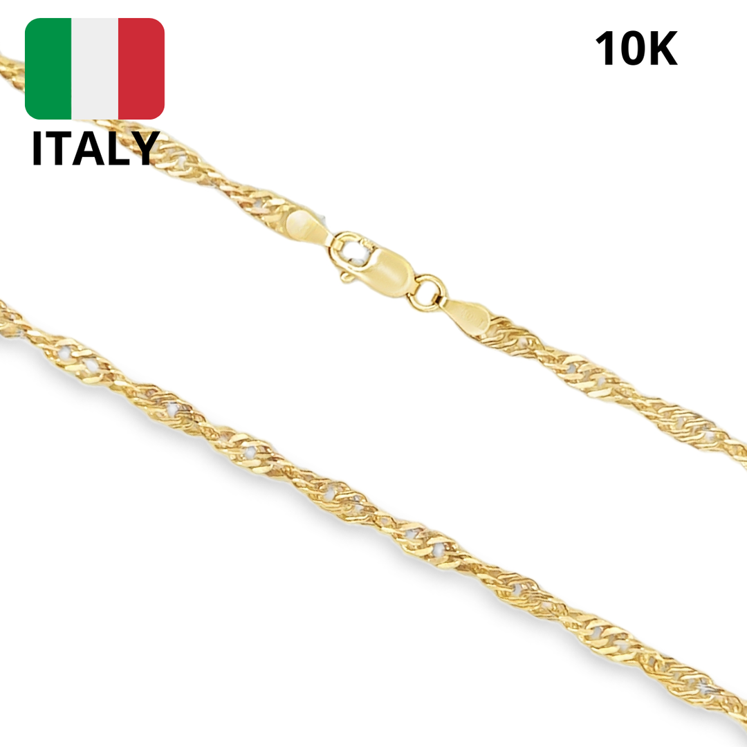 Cadena Singapur Torzal 10k 3mm