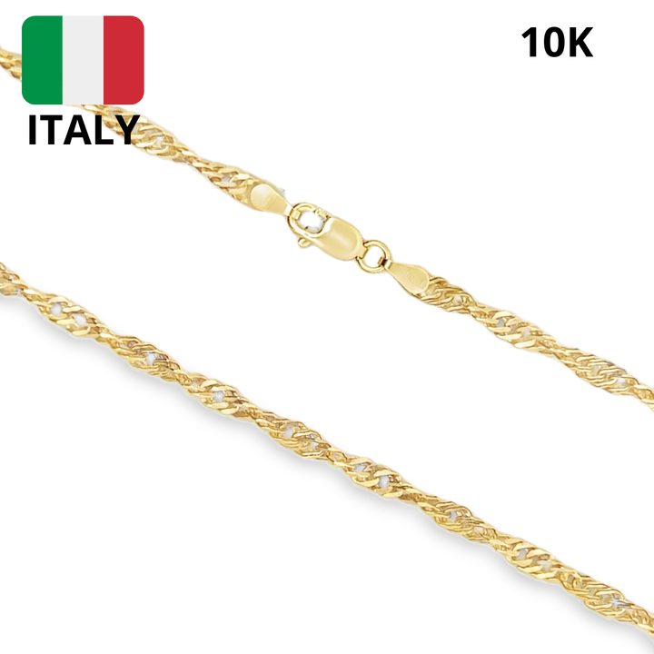 Cadena Singapur Torzal 10k 3mm