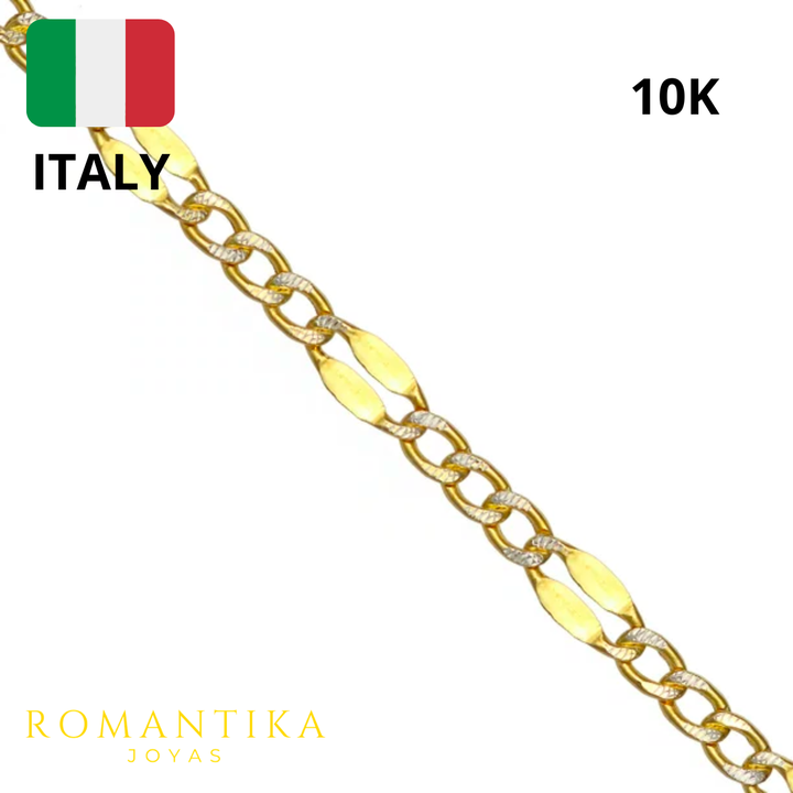 Cadena De Oro Remache Diamantada 3mm 10k