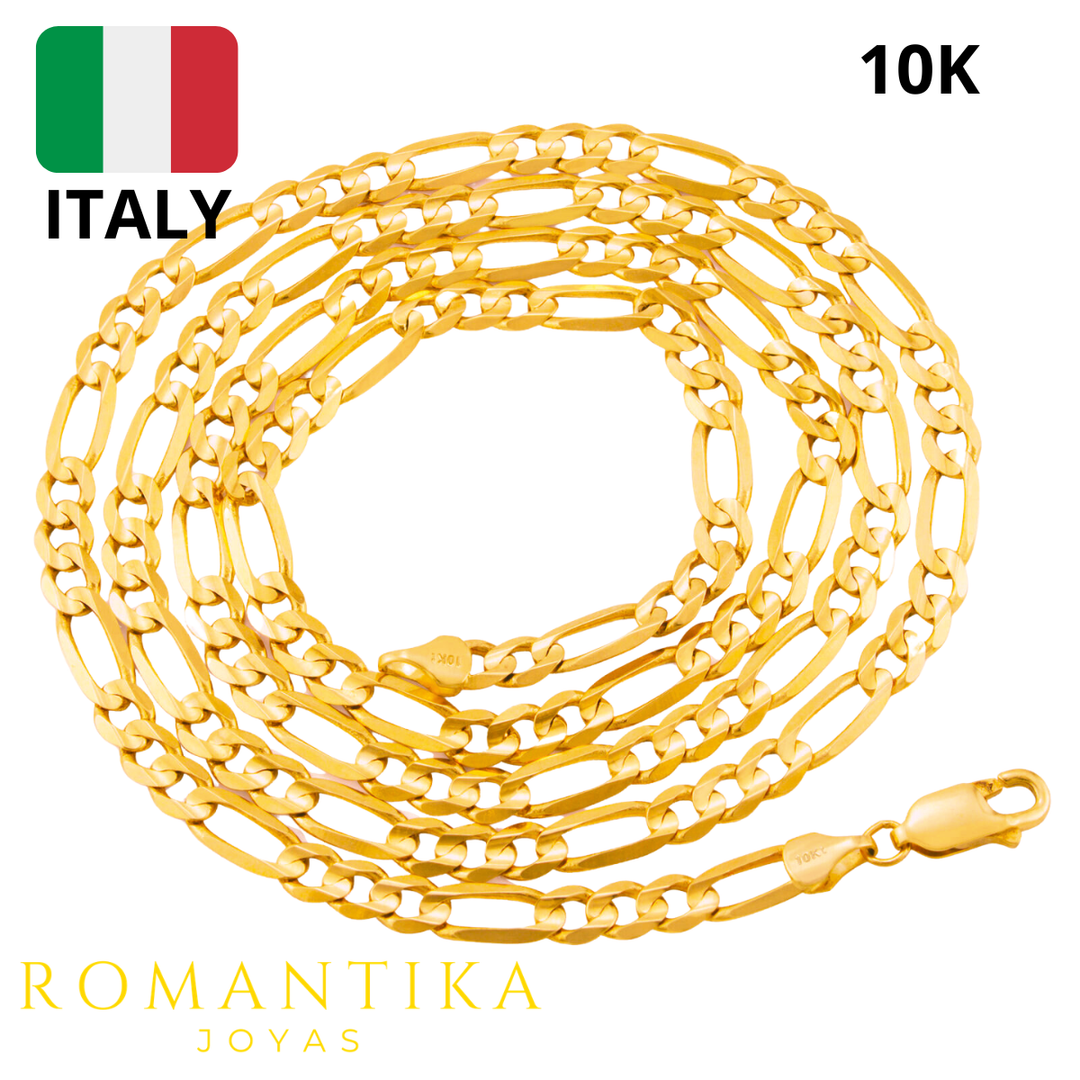 Cadena Figaro 6mm 10k