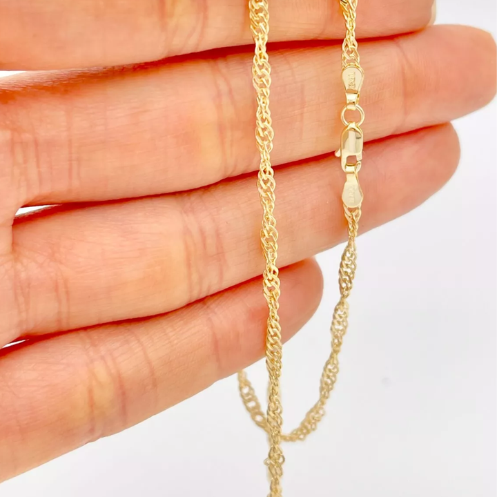 Cadena Singapur Torzal 10k 3mm