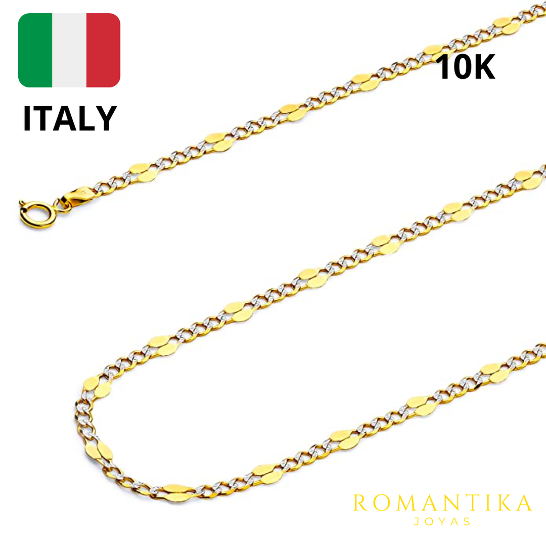 Cadena De Oro Remache Diamantada 3mm 10k