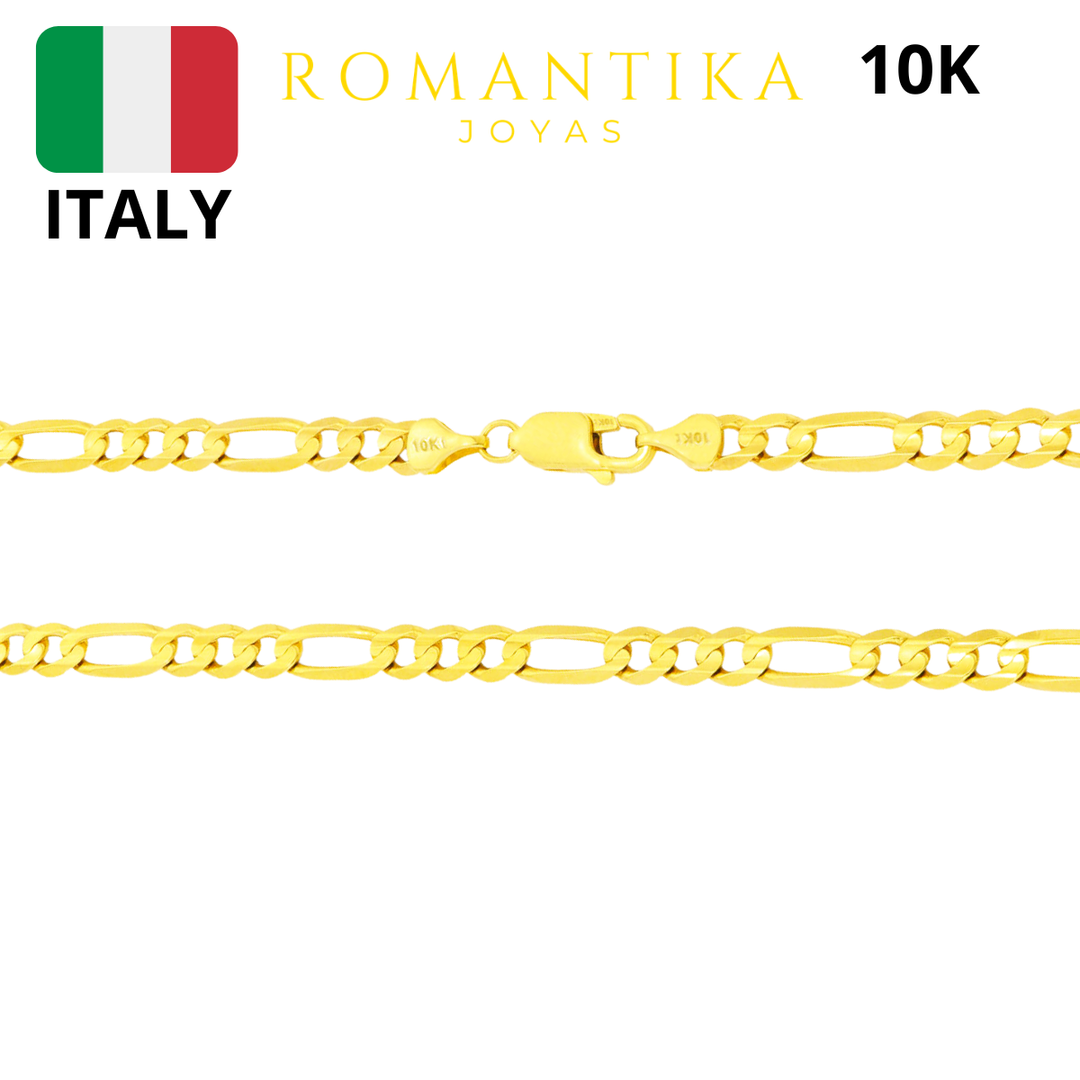 Cadena Figaro 4mm 10k