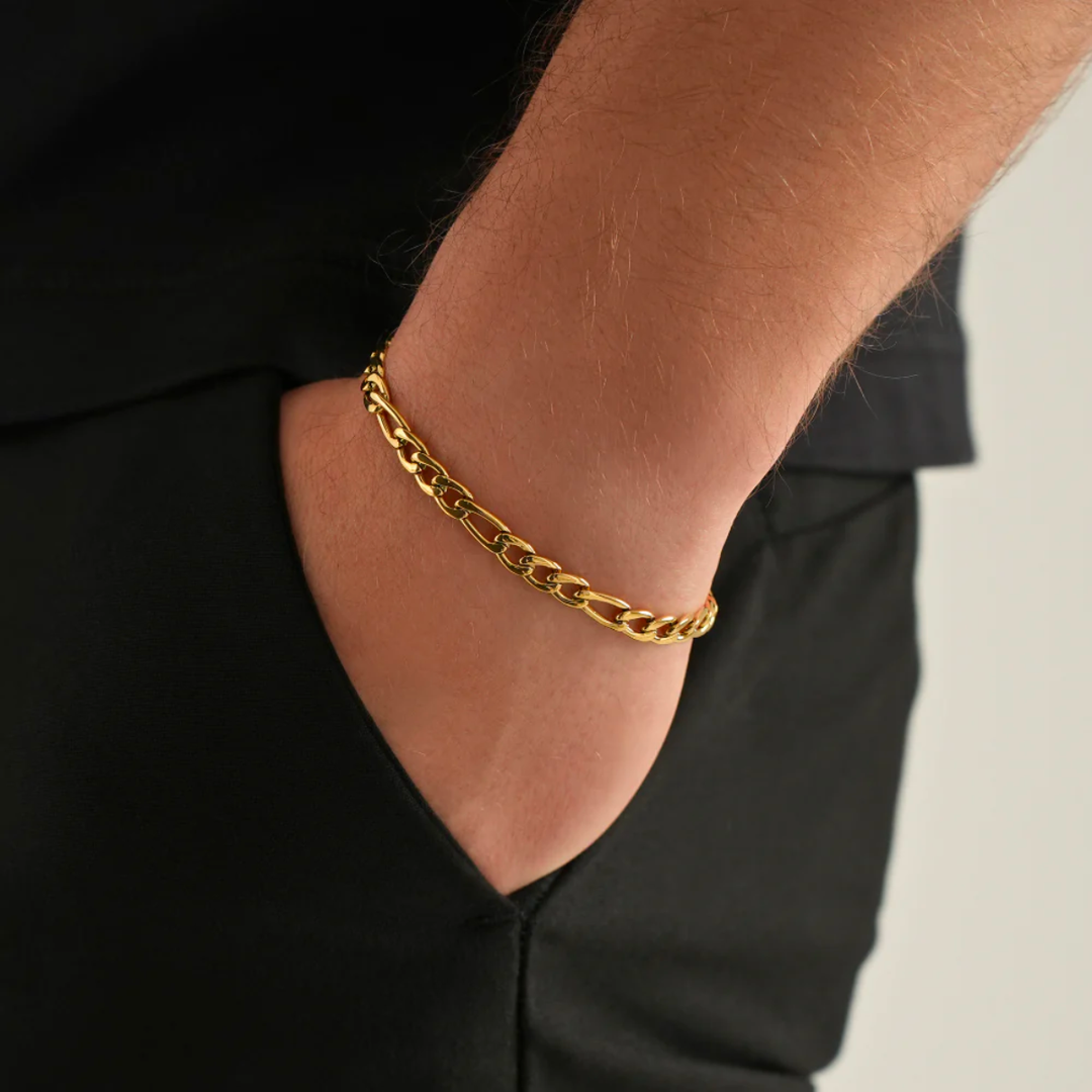 Pulsera Esclava Figaro 4.4mm 14k