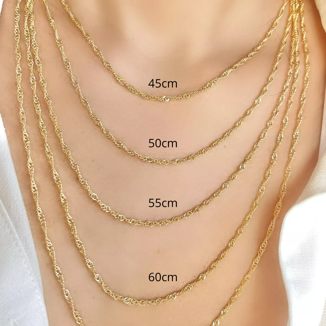 Cadena Singapur Torzal 10k 3mm