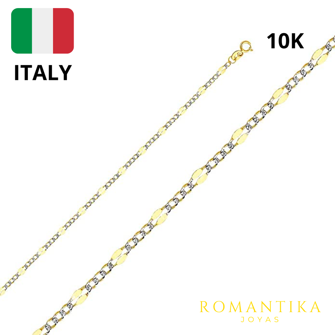 Cadena De Oro Remache Diamantada 3mm 10k