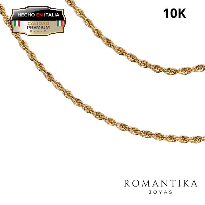 Cadena Torzal 2mm Oro 10K