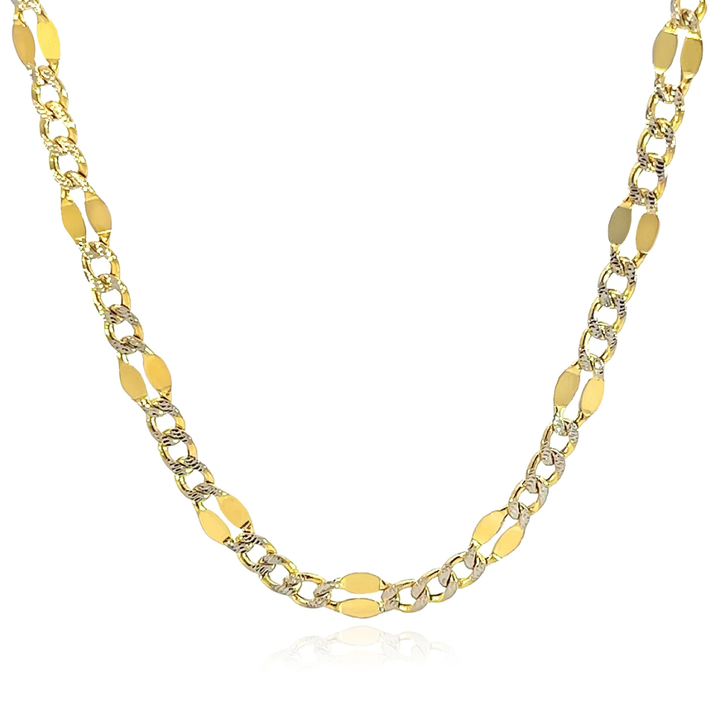 Cadena De Oro Remache Diamantada 3mm 10k