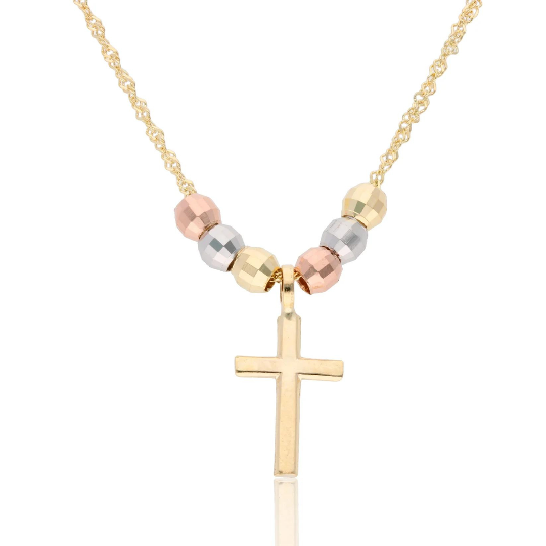 Collar con Cruz Semanario de 45cm 10k
