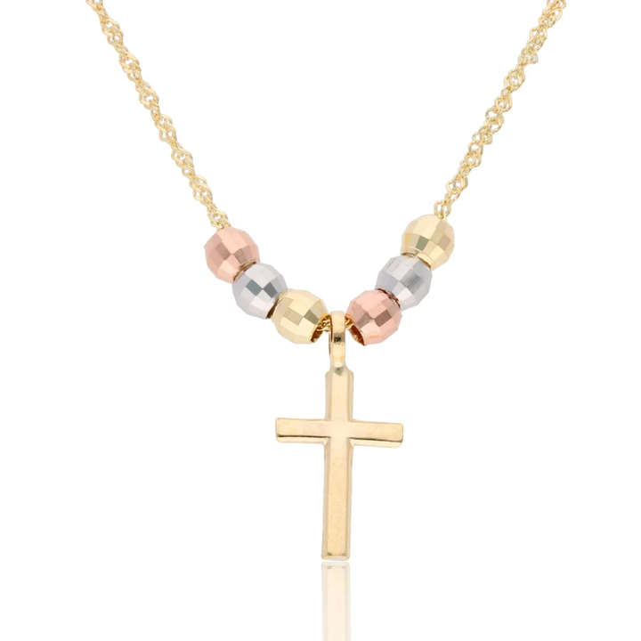 Collar con Cruz Semanario de 45cm 10k