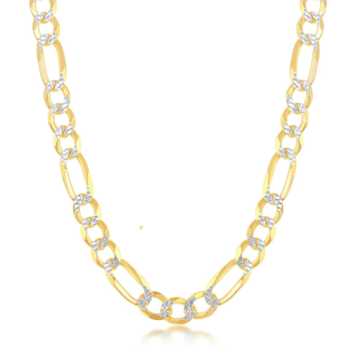 Cadena Figaro Diamantada Oro 10k