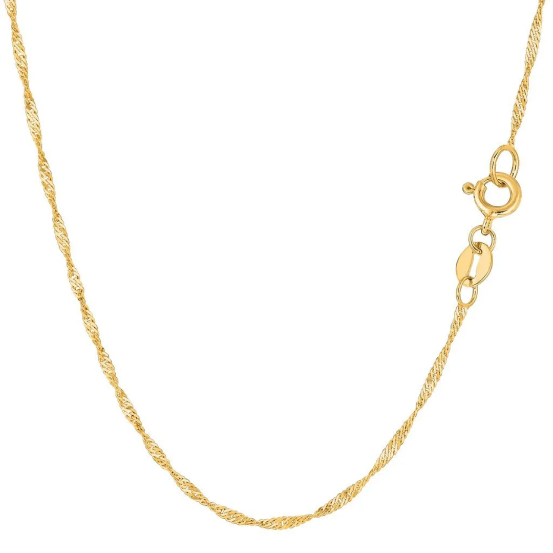 Cadena Singapur Mini Torzal 1mm 10k