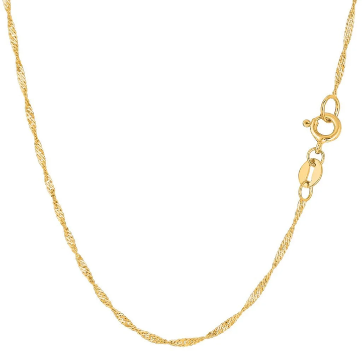 Cadena Singapur Mini Torzal 1mm 10k