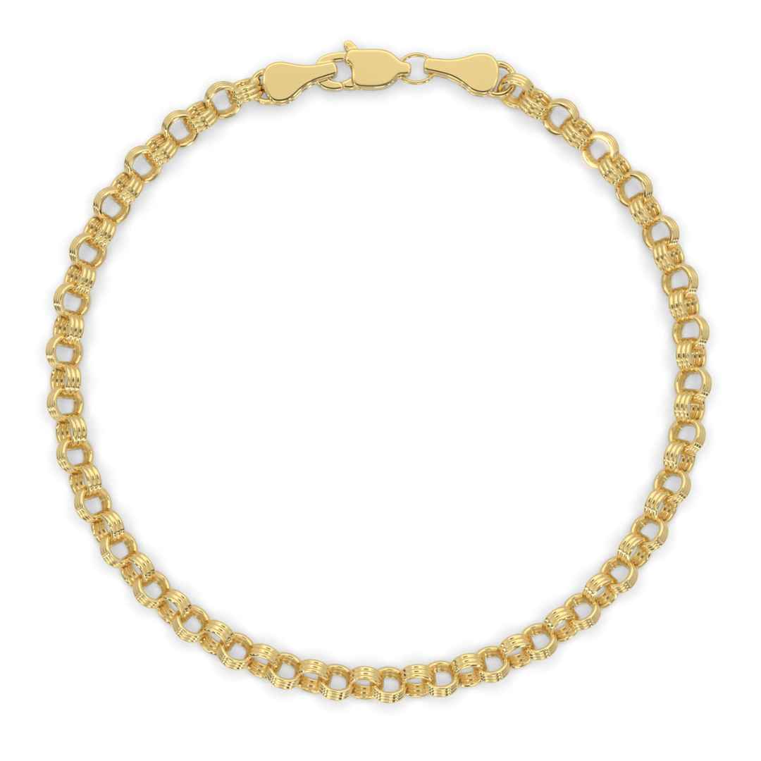 Pulsera China Triple Rolo 3.5mm 18cm 10k