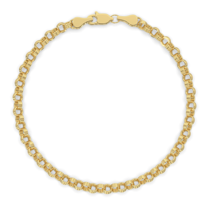 Pulsera China Triple Rolo 3.5mm 18cm 10k