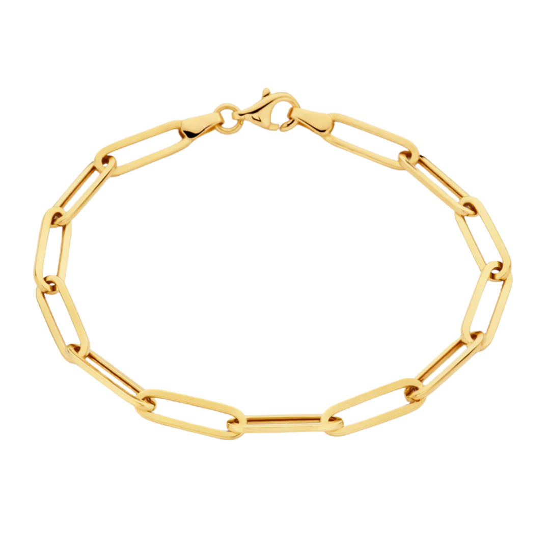 Pulsera Paperclip 4mm 10k