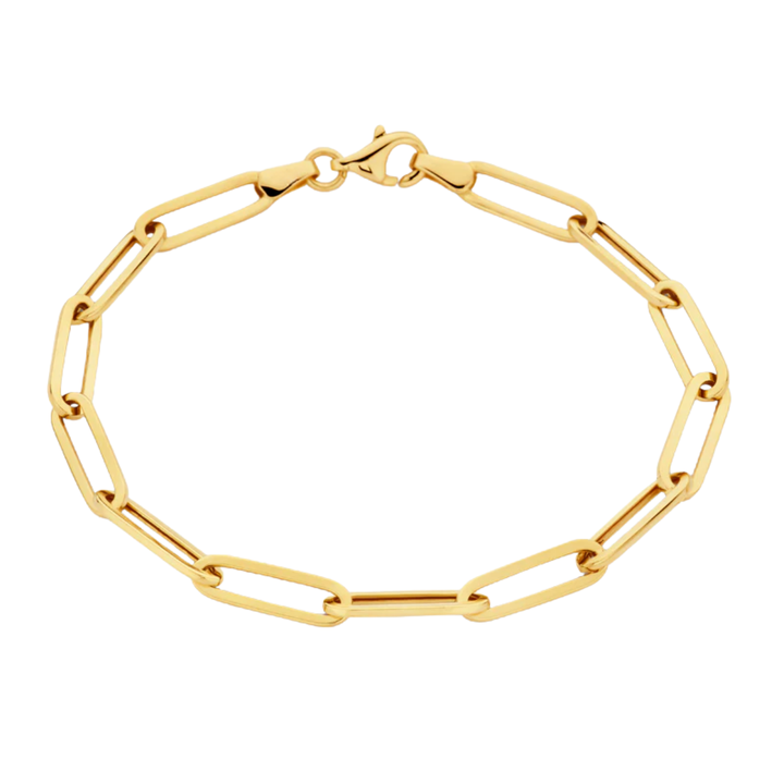 Pulsera Paperclip 4mm 10k