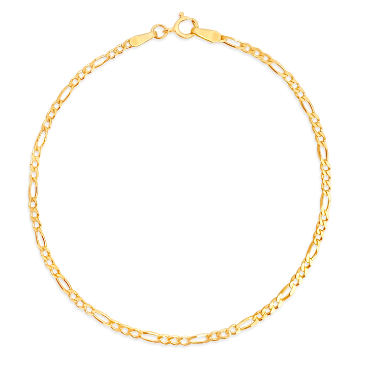 Pulsera Figaro 3x1 10k 2.8mm