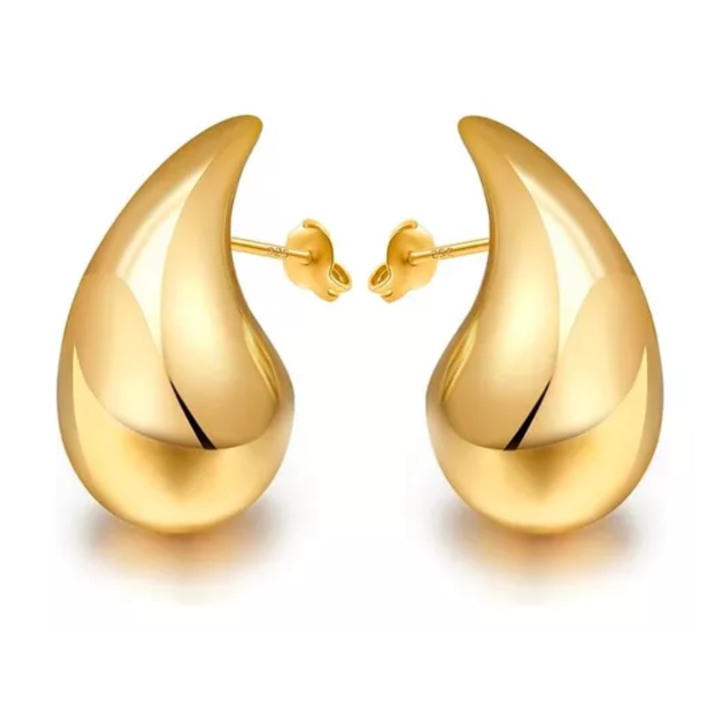 Aretes Lágrima Estilo Bottega 10k