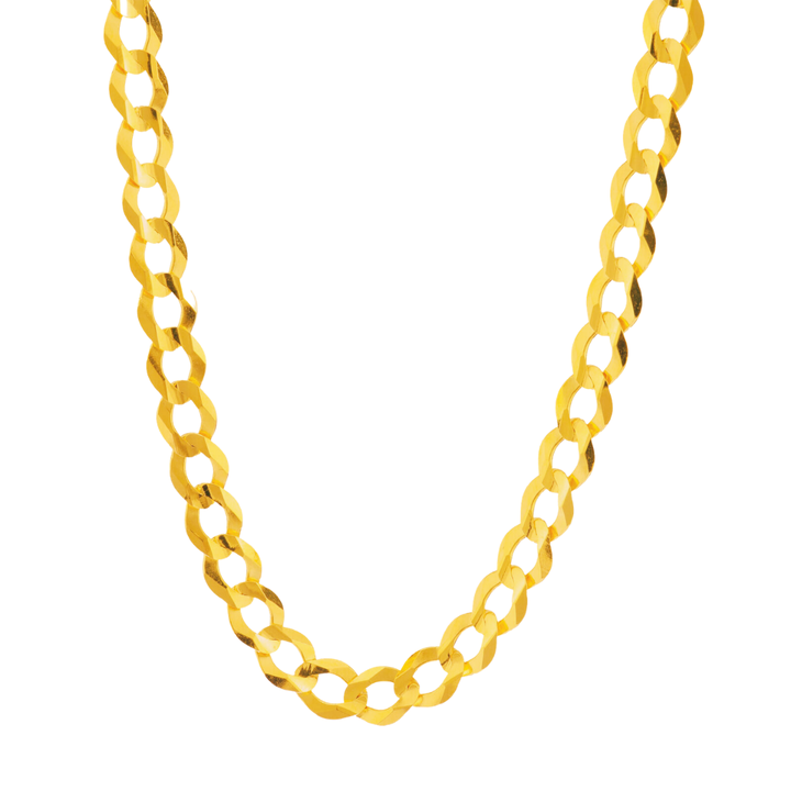 Cadena Barbada Cubana 8mm 65cm 10k