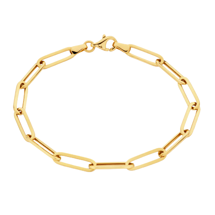 Pulsera Paperclip 4mm Oro 10 Kilates