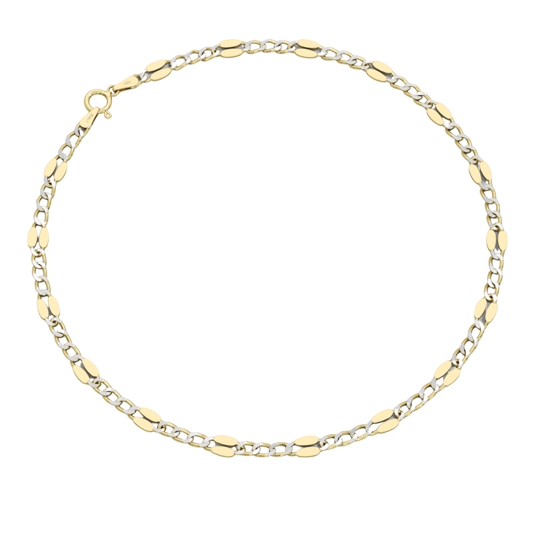 Pulsera Mini Remache Diamantada 10k 2mm