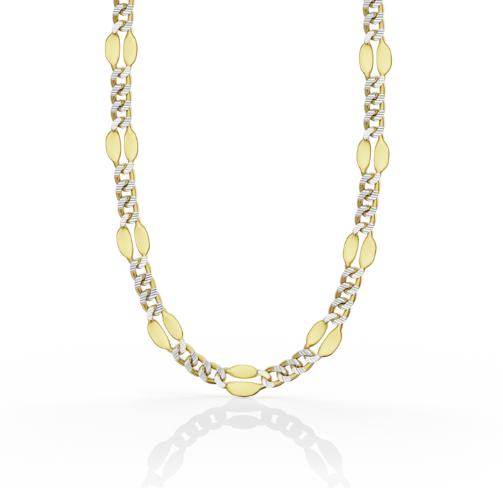 Cadena De Oro Remache Diamantada 3mm 10k