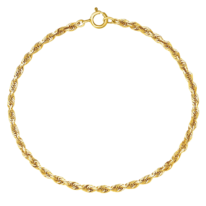 Pulsera Torzal 2.2mm Oro 10 Kilates