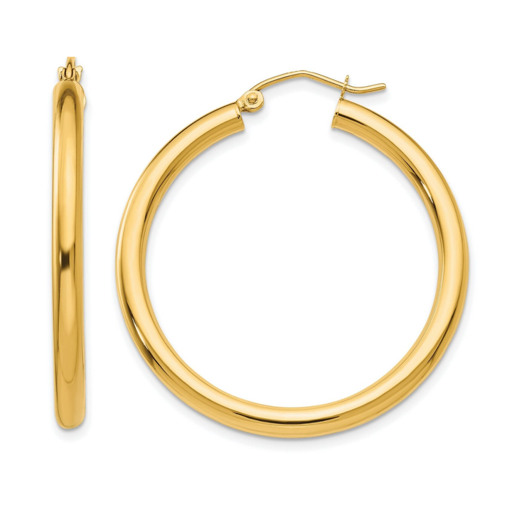 Arracada Tubular  15mm X 2mm 10k