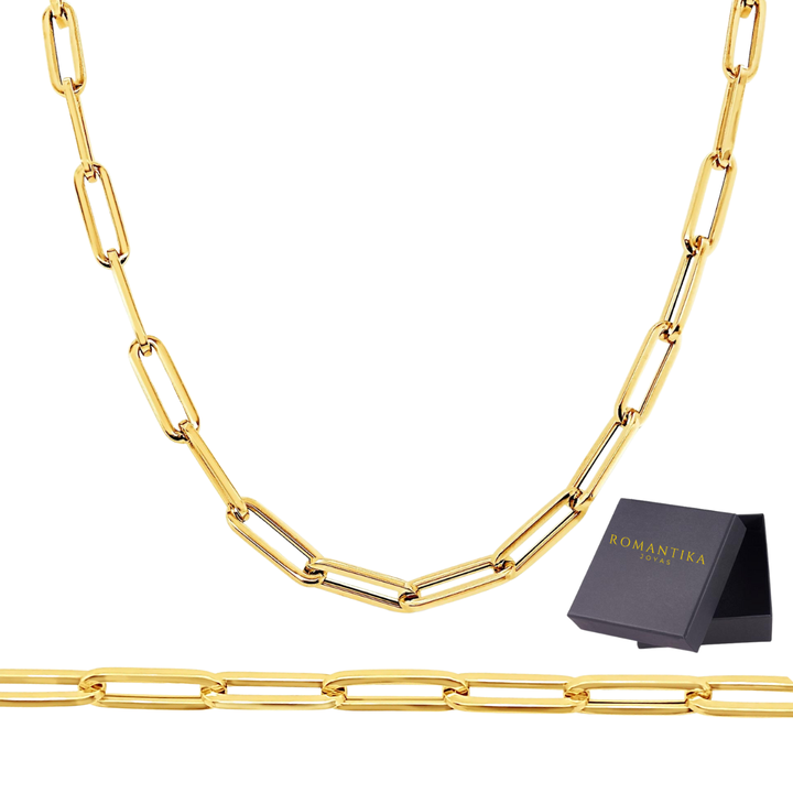 Cadena Paper Clip 2mm Oro 10K