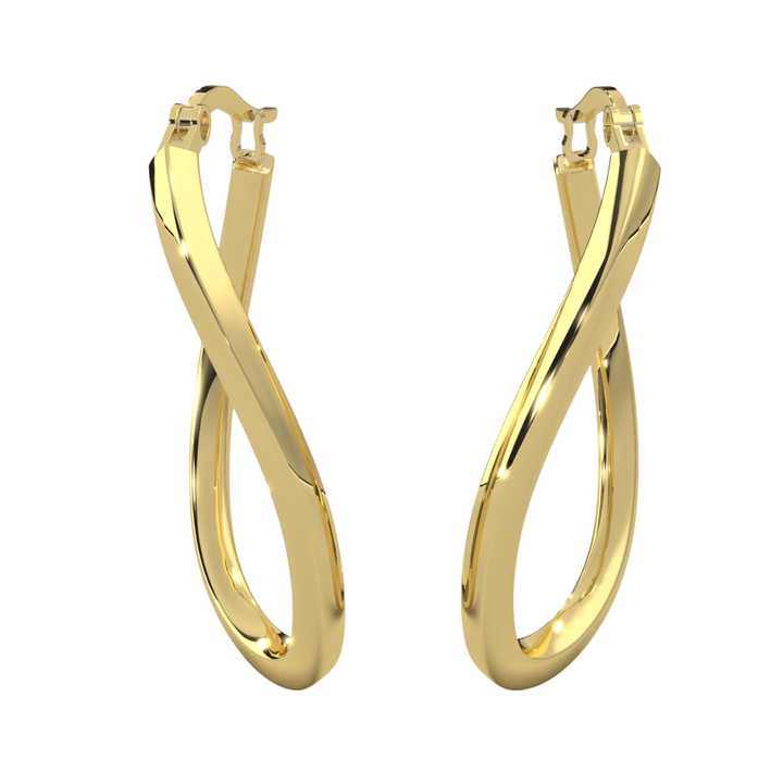 Pendientes Tubular Torcido 10k