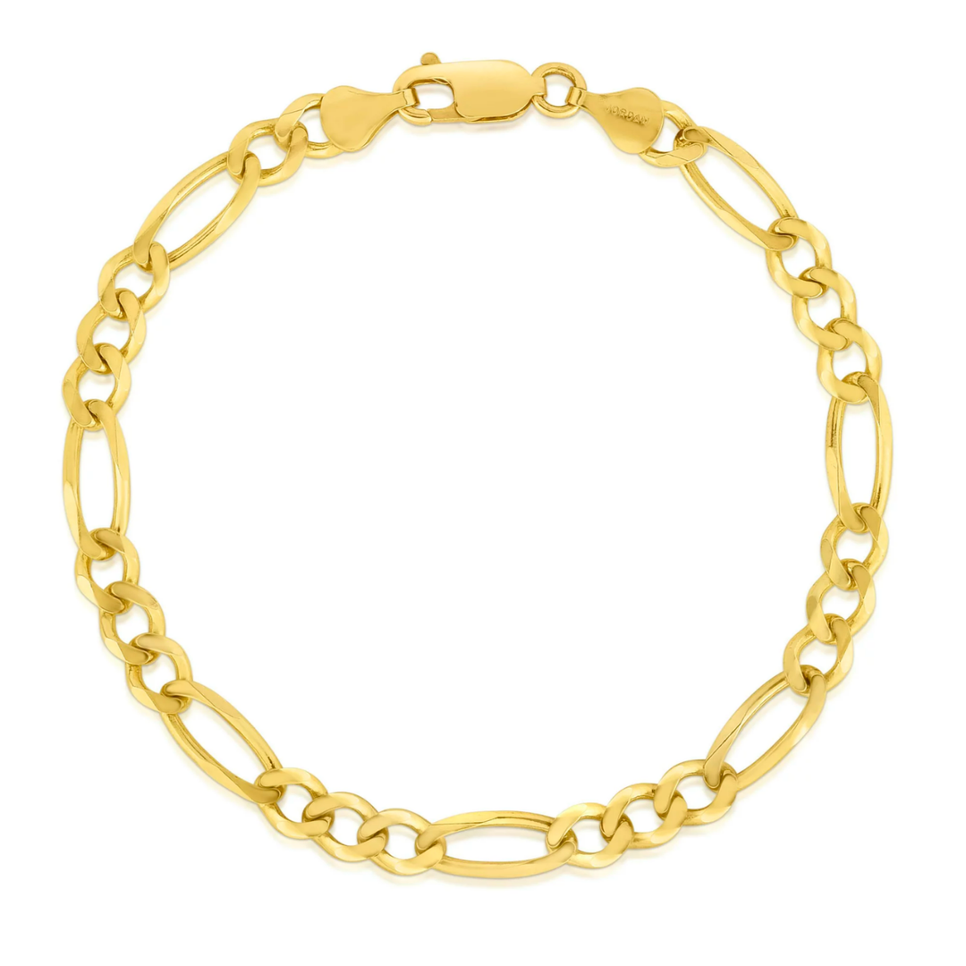 Pulsera Figaro 6mm 10k