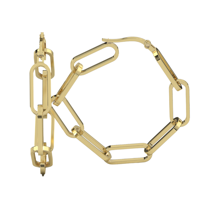 Arete Arracada Paperclip 2.5cm 10k