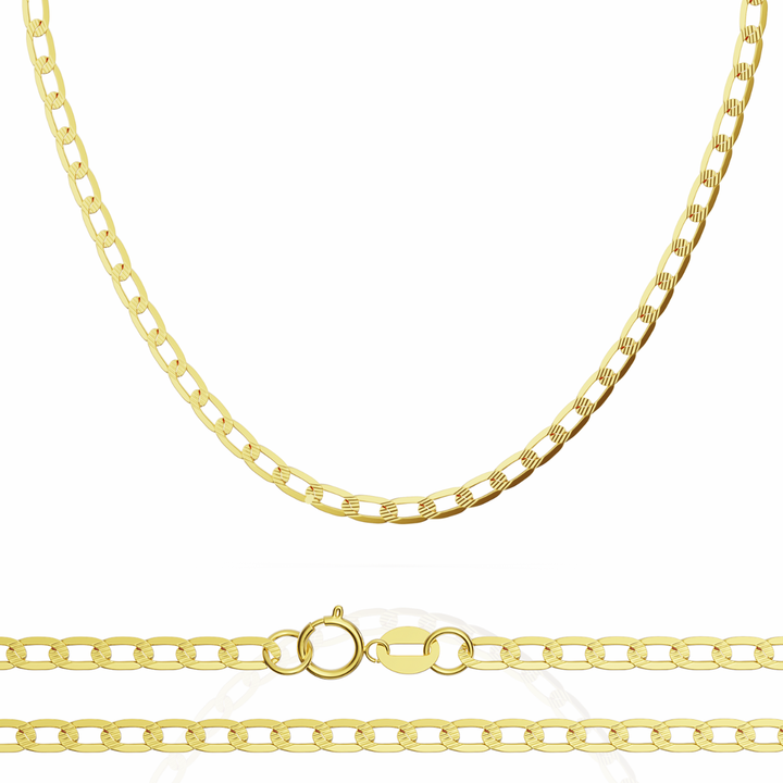 Cadena Barbada 2mm 10k