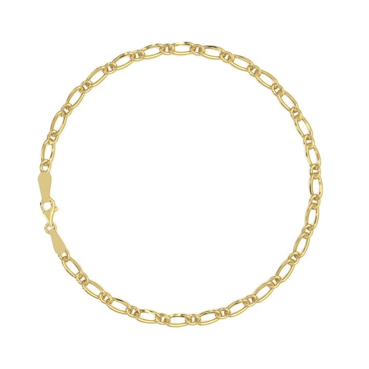 Pulsera Figaro 1x1 3.2mm 10K