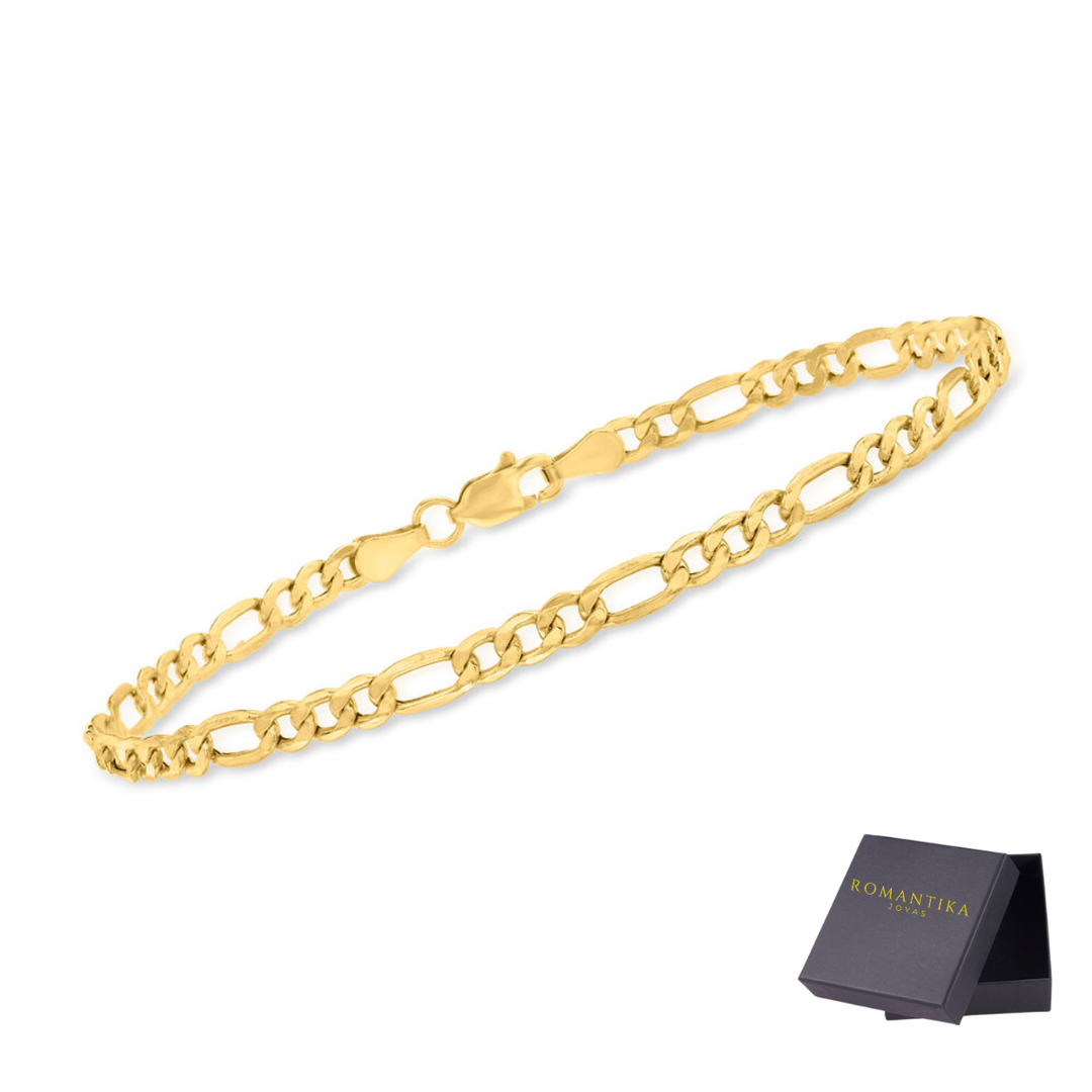 Pulsera Figaro 3x1 3.5mm 10k
