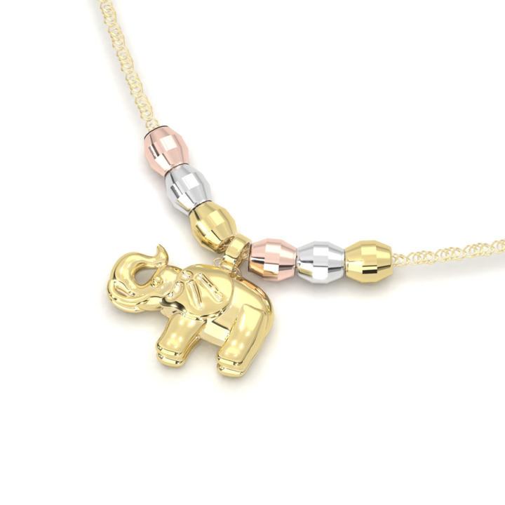 Gargantilla con Cadena con dije de Elefante Oro 10k