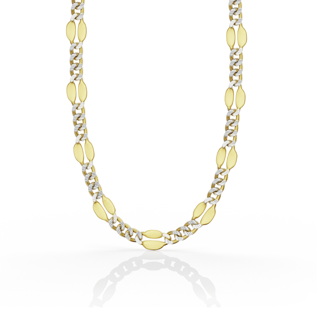 Cadena De Oro Remache Diamantada 3mm 10k