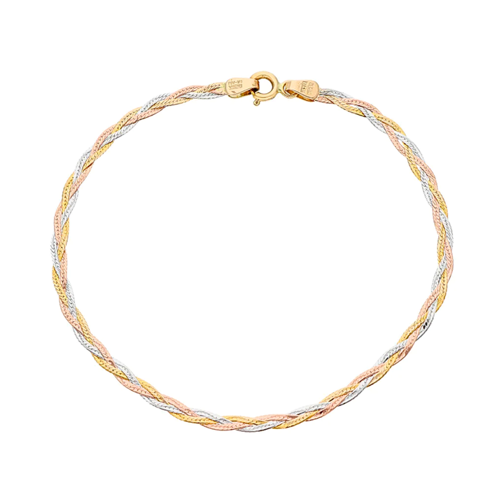 Pulsera Esclava Trenzada Florentina 10k