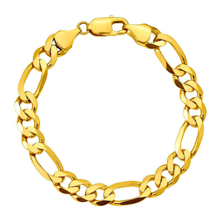 Pulsera Figaro Tejido 3x1 8.5mm 21cm 10k