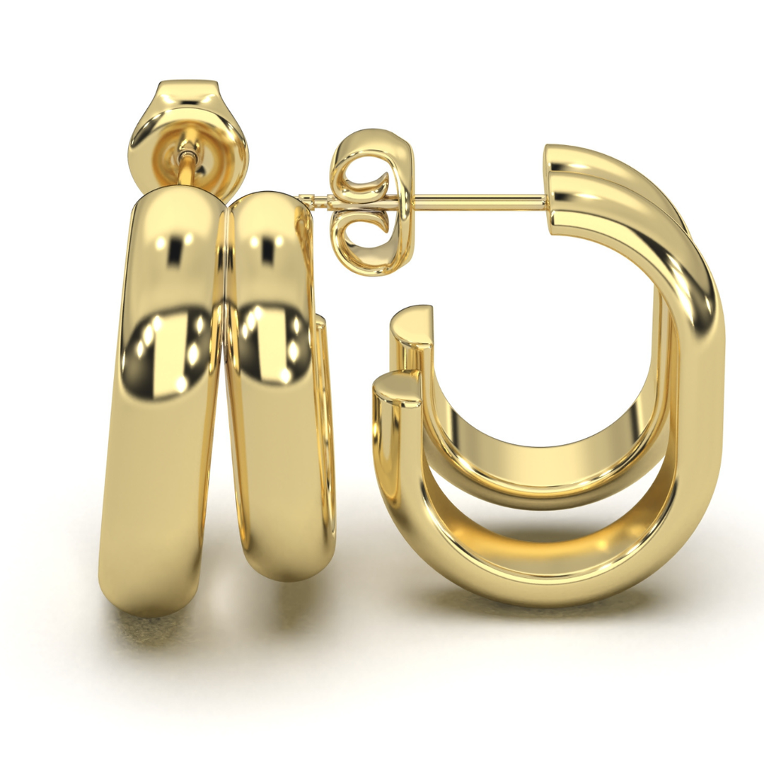 Arete Doble Aro 10k