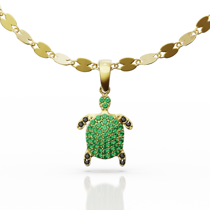 Collar Gargantilla De Tortuga De Oro 10k