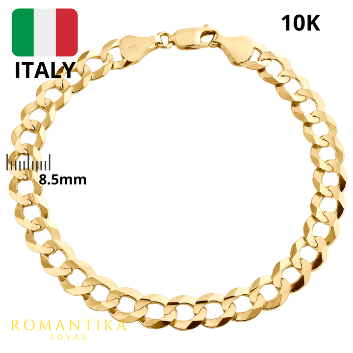 Pulsera Barbada Cubana 8.5mm 10k 21cm