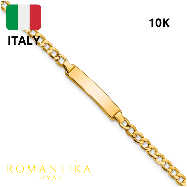Esclava Barbada Para Bebe Niños Oro 10k 5mm