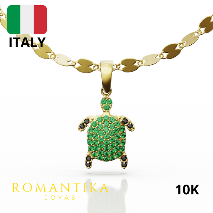 Collar Gargantilla De Tortuga De Oro 10k