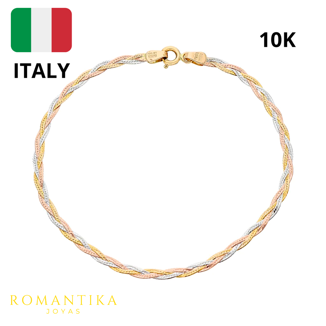 Pulsera Esclava Trenzada Florentina 10k