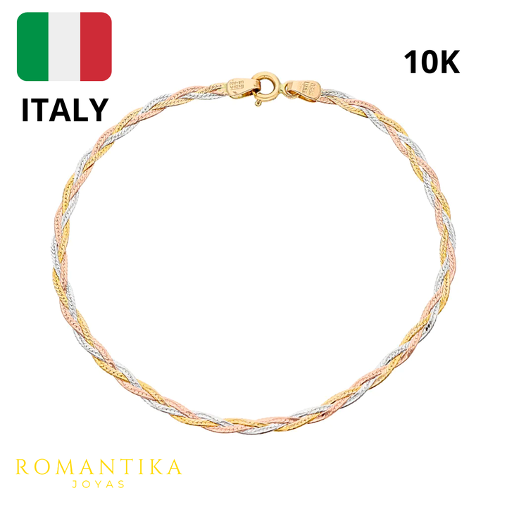 Pulsera Esclava Trenzada Florentina 10k