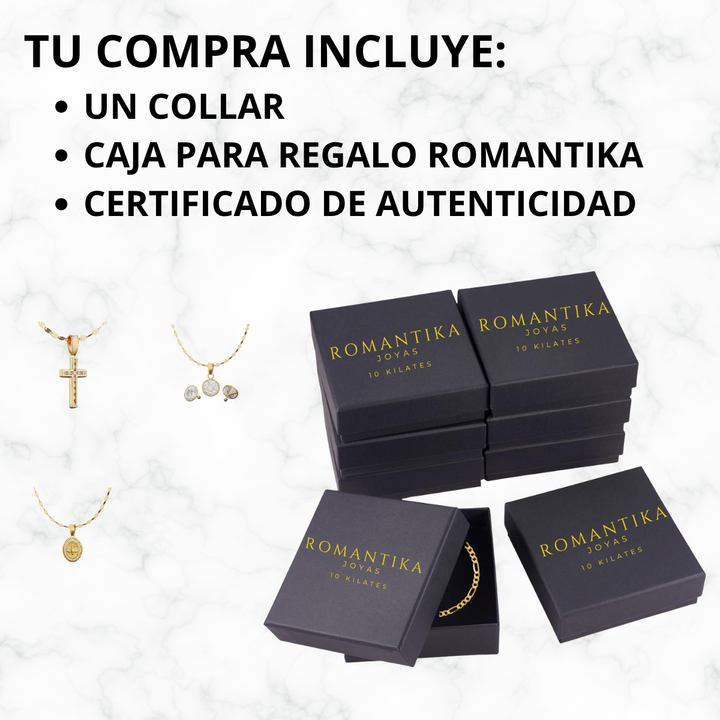 Collar Infinito Brilloso Con Cadena 45cm 10K